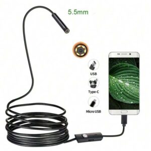 5.5MM Android Endoscope 3 In 1 USB/Micro USB/Type-C Borescope Inspection Camera Waterproof for Smartphone Electronic