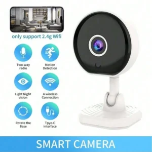 1pc Mini Circular 2.4G Wifi Security Camera, Electronic